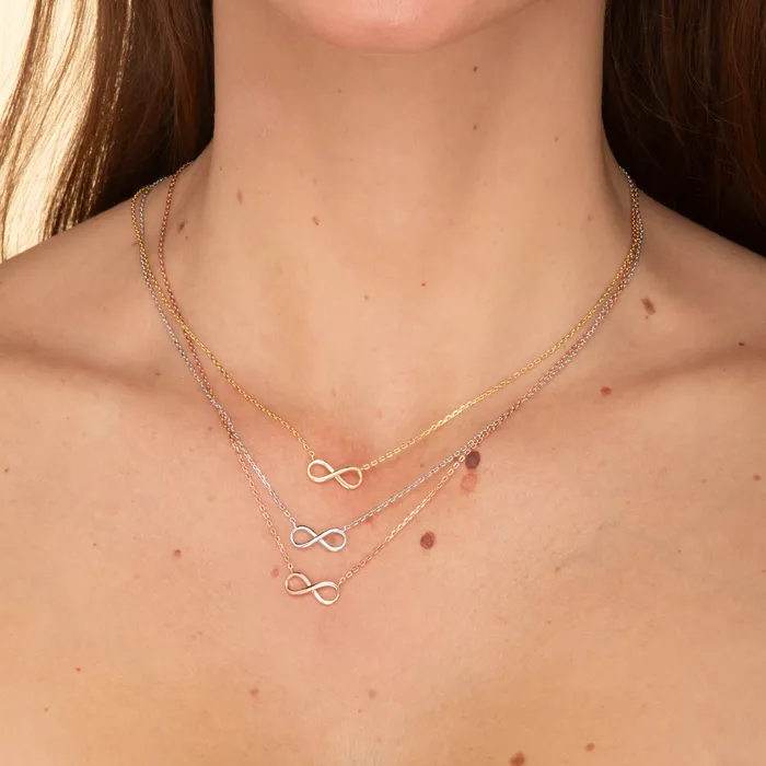 Camile Stone Necklaces Classic Infinity Chain Necklace