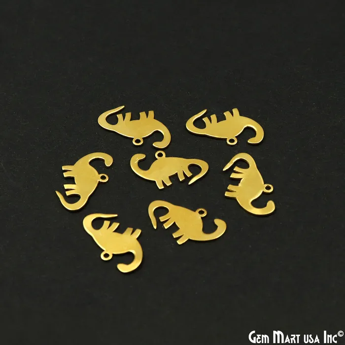 Charm Necklaces GemMartUSA Dinosaur Charm Laser Finding Gold Plated Charm For Bracelets Pendants Charm Necklaces GemMartUSA Dinosaur Charm Laser Finding Gold Plated Charm For Bracelets Pendants