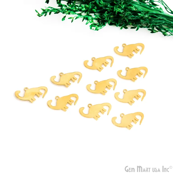 Charm Necklaces GemMartUSA Dinosaur Charm Laser Finding Gold Plated Charm For Bracelets Pendants Charm Necklaces GemMartUSA Dinosaur Charm Laser Finding Gold Plated Charm For Bracelets Pendants