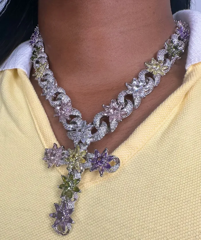 CharmBox Necklaces Infinity Flower Cross Necklace