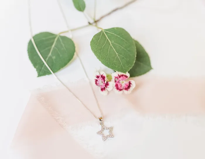 Cherished Moments Necklaces SALE Childrens Sterling Silver Hollow Star Necklace with CZs
