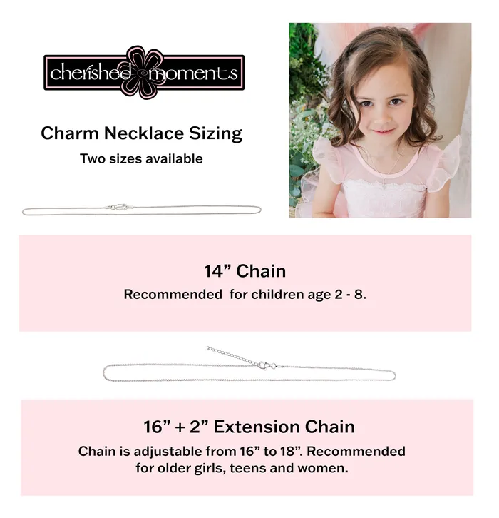 Cherished Moments Necklaces SALE Childrens Sterling Silver Hollow Star Necklace with CZs