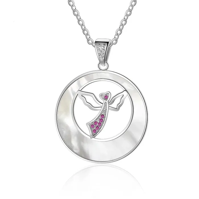 customjewelryan Necklaces Romantic 925 Silver Sterling Necklace with Pearl Angel Pendant for Women New Arrival 2018 Jewelry Gift customjewelryan Necklaces Romantic 925 Silver Sterling Necklace with Pearl Angel Pendant for Women New Arrival 2018 Jewelry Gift