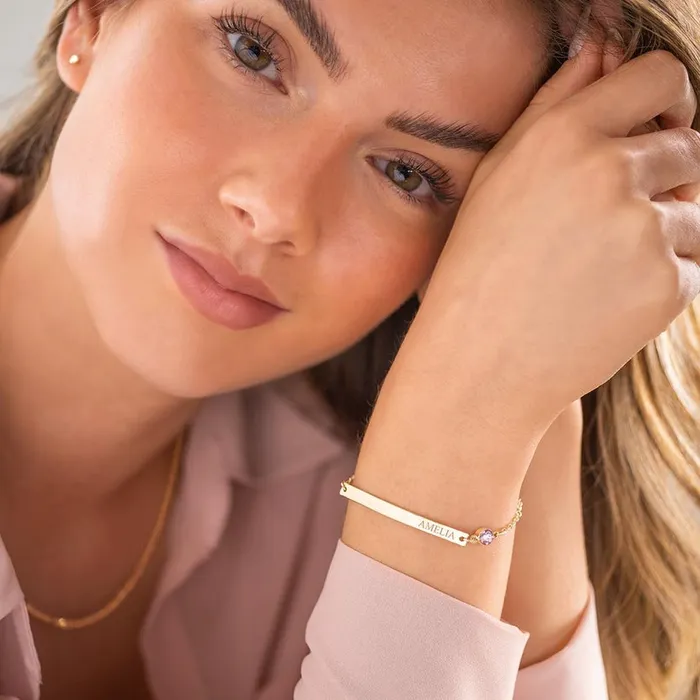 Diamond Bar Personalized Bracelet Grace PK Bracelets