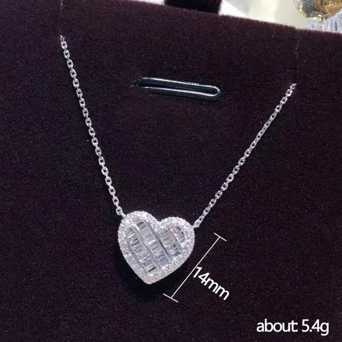 Diamond Heart Necklace Womens Diamond Necklace Heart Necklace with Diamonds Heart Pendant Heart Necklace Silver Heart Pendants Minx London Necklaces