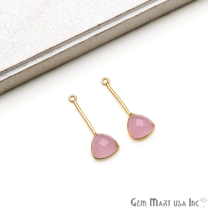 DIY Gemstone 26x9mm Trillion Long Dangle Drop Chandelier Earrings Connector 1 Pair GemMartUSA Earrings