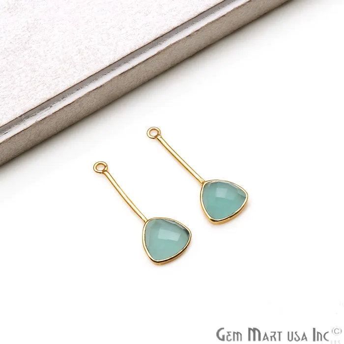 DIY Gemstone 26x9mm Trillion Long Dangle Drop Chandelier Earrings Connector 1 Pair GemMartUSA Earrings