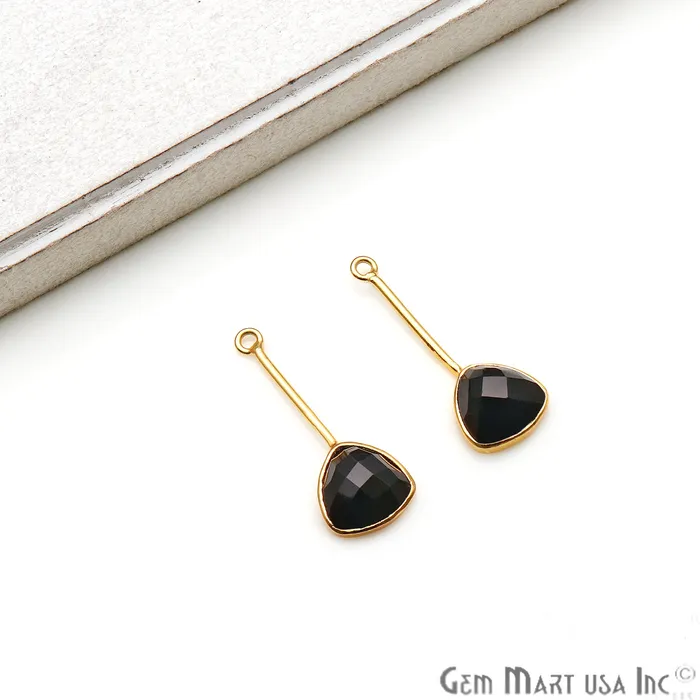 DIY Gemstone 26x9mm Trillion Long Dangle Drop Chandelier Earrings Connector 1 Pair GemMartUSA Earrings
