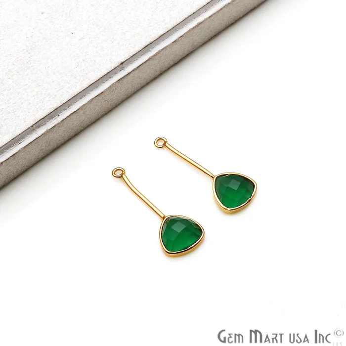 DIY Gemstone 26x9mm Trillion Long Dangle Drop Chandelier Earrings Connector 1 Pair GemMartUSA Earrings
