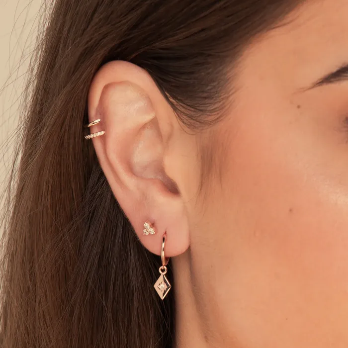 Double Sapphire Cuff Earrings Camile Stone Earrings Double Sapphire Cuff Earrings Camile Stone Earrings