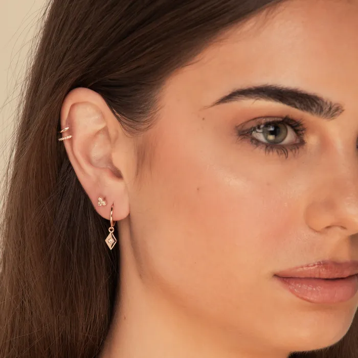 Double Sapphire Cuff Earrings Camile Stone Earrings Double Sapphire Cuff Earrings Camile Stone Earrings