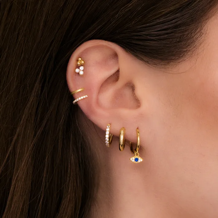 Double Sapphire Cuff Earrings Camile Stone Earrings Double Sapphire Cuff Earrings Camile Stone Earrings