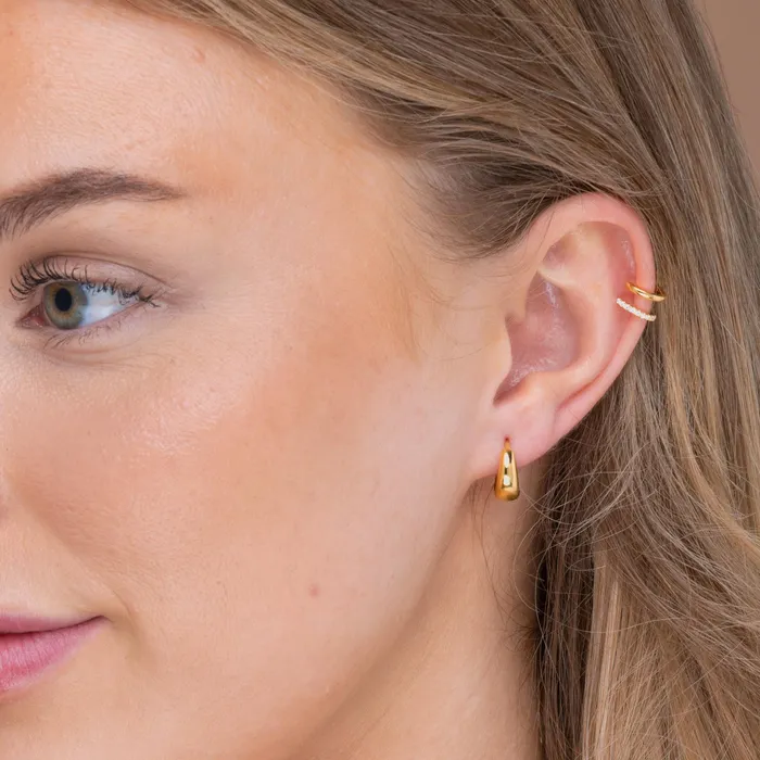 Double Sapphire Cuff Earrings Camile Stone Earrings Double Sapphire Cuff Earrings Camile Stone Earrings