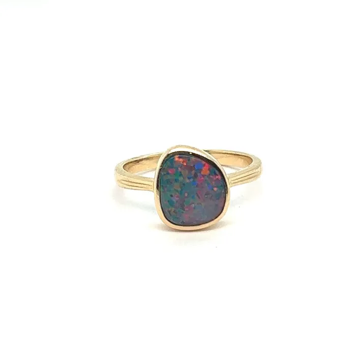 Doublet Opal Ring Australian Opal Cutters Rings
