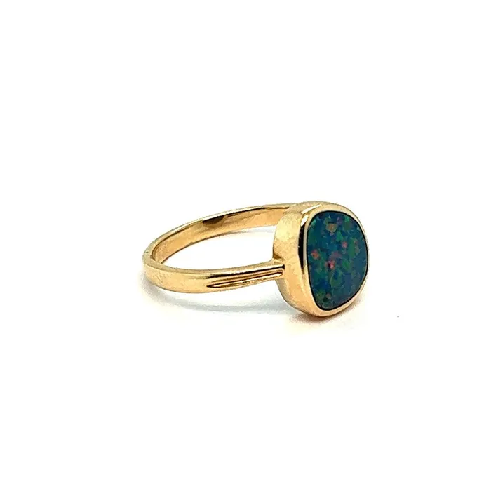 Doublet Opal Ring Australian Opal Cutters Rings