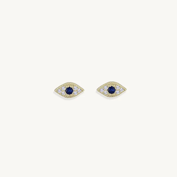 Earrings Camile Stone Evil Eye Pave Stud Earrings