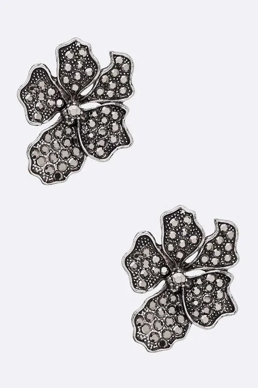 Earrings Crystal Flower Fashion Earrings LA Jewelry Plaza