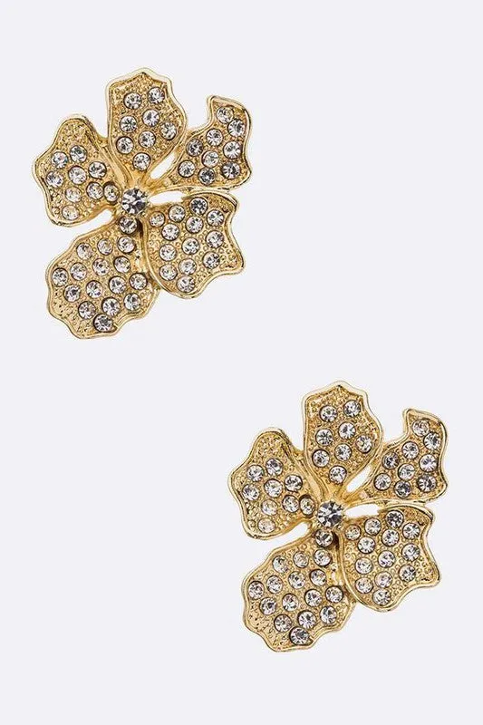 Earrings Crystal Flower Fashion Earrings LA Jewelry Plaza Earrings Crystal Flower Fashion Earrings LA Jewelry Plaza