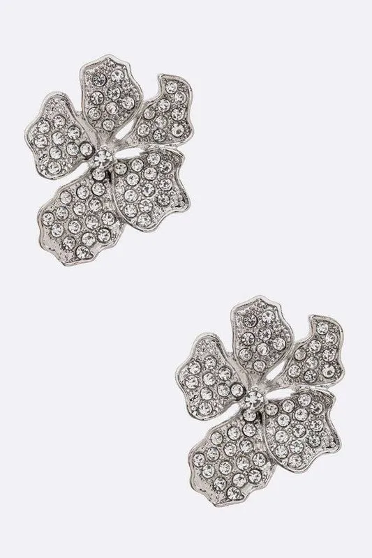 Earrings Crystal Flower Fashion Earrings LA Jewelry Plaza Earrings Crystal Flower Fashion Earrings LA Jewelry Plaza