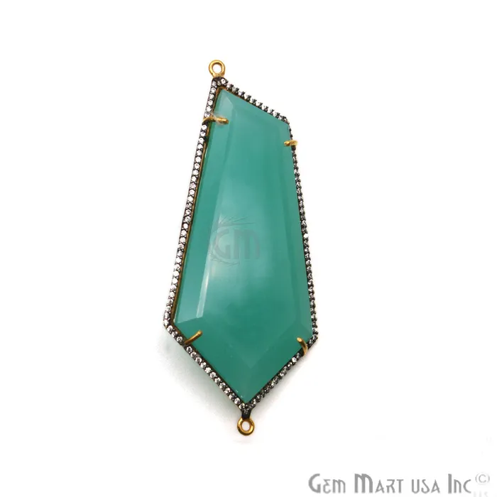 Earrings GemmartUSA Cubic Zircon Pave 65x27mm Gold Plated Double Bail Connector Pick Your Gemstone Earrings GemmartUSA Cubic Zircon Pave 65x27mm Gold Plated Double Bail Connector Pick Your Gemstone