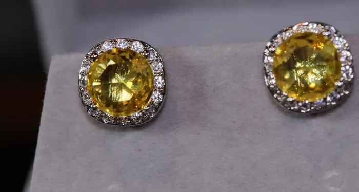Earrings Yellow Diamond Earrings Womens Earrings Canary Yellow Earrings Yellow Diamond Ear Studs Stud Earrings Diamond Ear Studs Lab Diamonds London