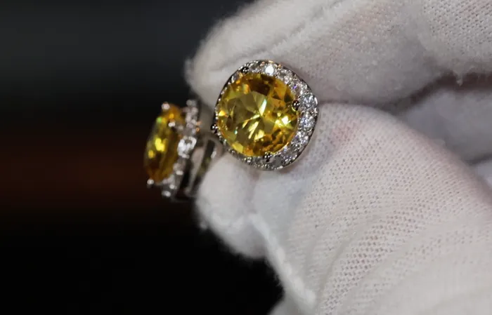 Earrings Yellow Diamond Earrings Womens Earrings Canary Yellow Earrings Yellow Diamond Ear Studs Stud Earrings Diamond Ear Studs Lab Diamonds London