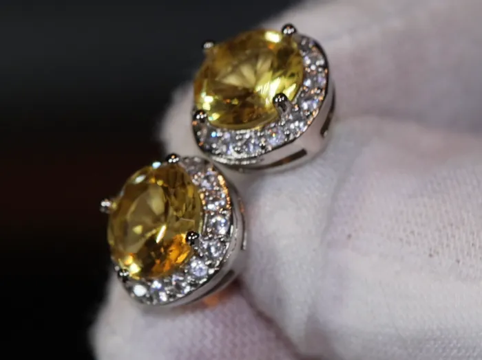 Earrings Yellow Diamond Earrings Womens Earrings Canary Yellow Earrings Yellow Diamond Ear Studs Stud Earrings Diamond Ear Studs Lab Diamonds London