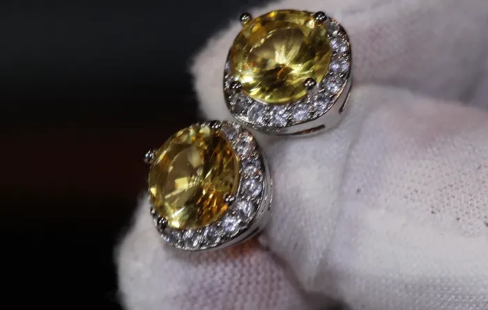 Earrings Yellow Diamond Earrings Womens Earrings Canary Yellow Earrings Yellow Diamond Ear Studs Stud Earrings Diamond Ear Studs Lab Diamonds London