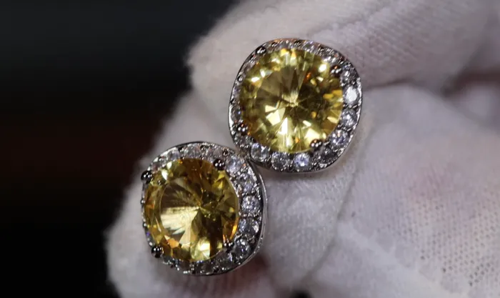 Earrings Yellow Diamond Earrings Womens Earrings Canary Yellow Earrings Yellow Diamond Ear Studs Stud Earrings Diamond Ear Studs Lab Diamonds London