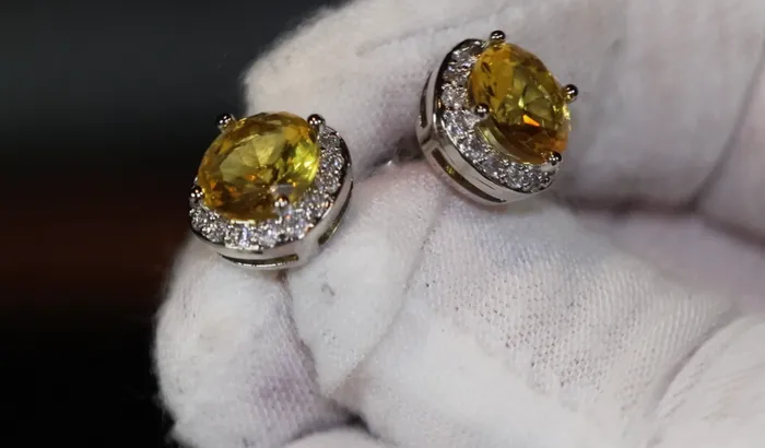 Earrings Yellow Diamond Earrings Womens Earrings Canary Yellow Earrings Yellow Diamond Ear Studs Stud Earrings Diamond Ear Studs Lab Diamonds London
