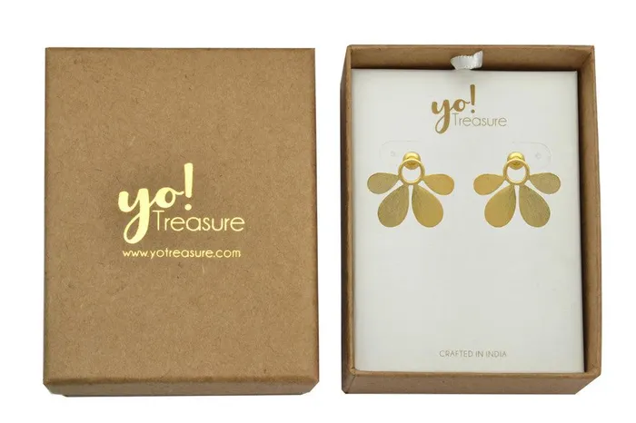 Earrings YoTreasure Gold Plated Over Brass Earrings Jewelry