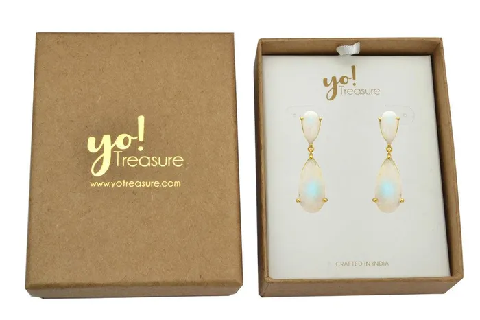 Earrings YoTreasure Rainbow Moonstone Gold Plated Over Brass Drop Earrings Jewelry Earrings YoTreasure Rainbow Moonstone Gold Plated Over Brass Drop Earrings Jewelry