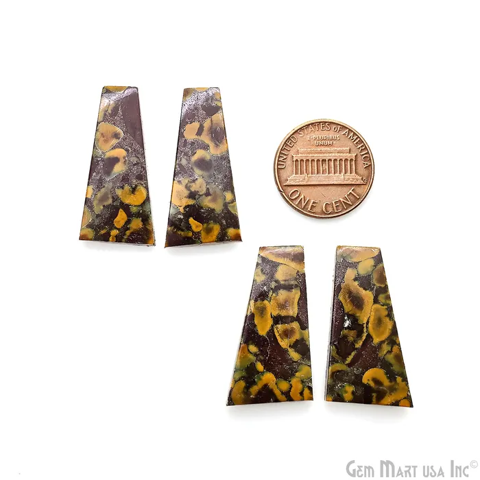 Fruit Jasper Free Form Shape 29x14mm Loose Gemstone For Earring Pair GemMartUSA Earrings