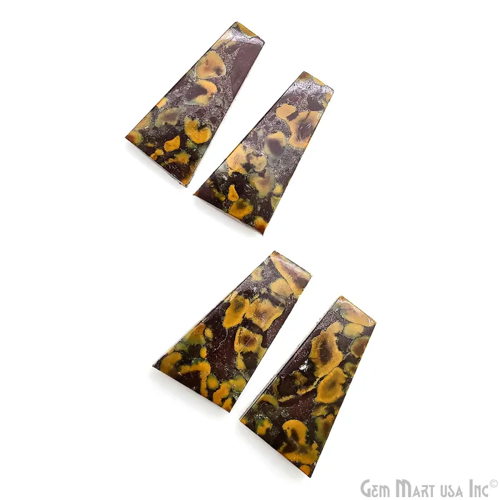Fruit Jasper Free Form Shape 29x14mm Loose Gemstone For Earring Pair GemMartUSA Earrings