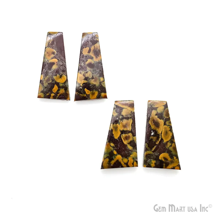 Fruit Jasper Free Form Shape 29x14mm Loose Gemstone For Earring Pair GemMartUSA Earrings