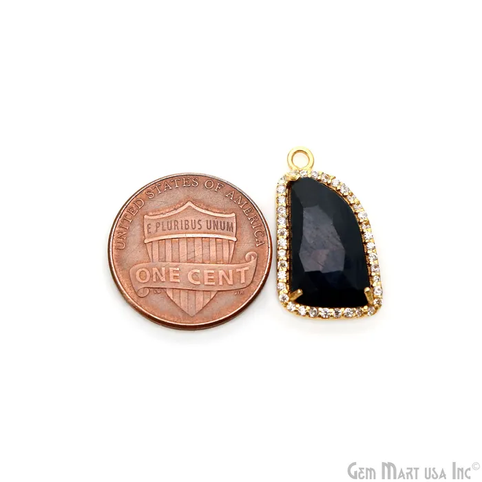 GemmartUSA Earrings DIY Sapphire with Pave Cubic Zirconia 21x11mm Gold Vermeil Chandelier Earrings Connector 1 Pair GemmartUSA Earrings DIY Sapphire with Pave Cubic Zirconia 21x11mm Gold Vermeil Chandelier Earrings Connector 1 Pair
