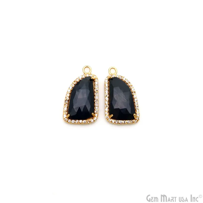 GemmartUSA Earrings DIY Sapphire with Pave Cubic Zirconia 21x11mm Gold Vermeil Chandelier Earrings Connector 1 Pair GemmartUSA Earrings DIY Sapphire with Pave Cubic Zirconia 21x11mm Gold Vermeil Chandelier Earrings Connector 1 Pair