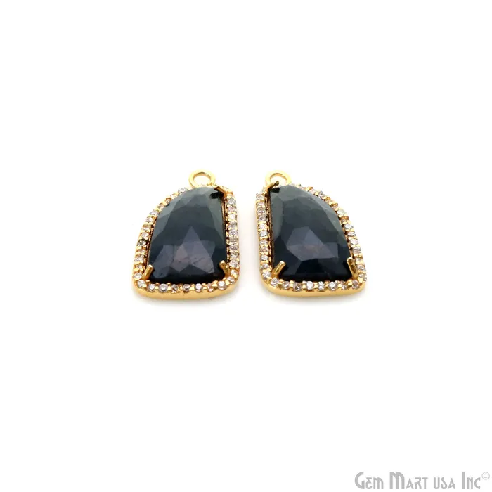 GemmartUSA Earrings DIY Sapphire with Pave Cubic Zirconia 21x11mm Gold Vermeil Chandelier Earrings Connector 1 Pair GemmartUSA Earrings DIY Sapphire with Pave Cubic Zirconia 21x11mm Gold Vermeil Chandelier Earrings Connector 1 Pair