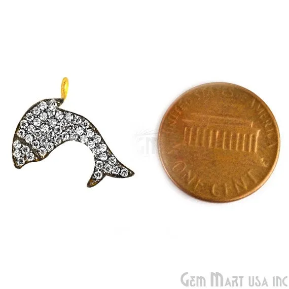 GemmartUSA Fish Charms Diamond CZ Pave Gold Plated Charm for Bracelet Pendants Necklace CHWS40074 Bracelets GemmartUSA Fish Charms Diamond CZ Pave Gold Plated Charm for Bracelet Pendants Necklace CHWS40074 Bracelets