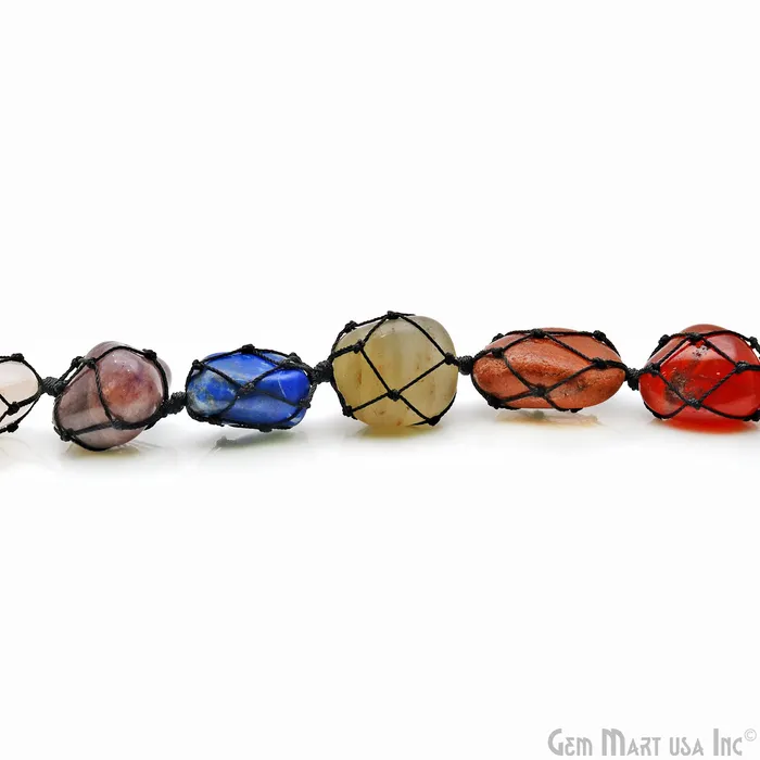GemMartUSA Necklaces 7 Chakra Of Life Healing Tumble Gemstones On A String 27x21mm Free Form Gemstones Round Tree Of Life Pendant 11 Inch GemMartUSA Necklaces 7 Chakra Of Life Healing Tumble Gemstones On A String 27x21mm Free Form Gemstones Round Tree Of Life Pendant 11 Inch