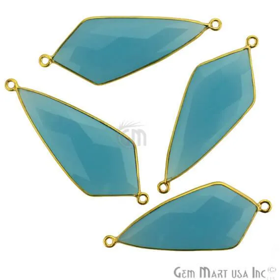 GemMartUSA PreStyled Sets Triangle 45x16mm Double Bail Gold Bezel Gemstone Connector GemMartUSA PreStyled Sets Triangle 45x16mm Double Bail Gold Bezel Gemstone Connector