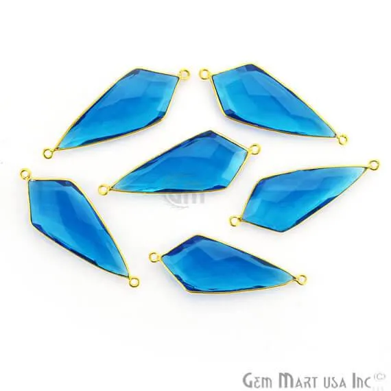 GemMartUSA PreStyled Sets Triangle 45x16mm Double Bail Gold Bezel Gemstone Connector GemMartUSA PreStyled Sets Triangle 45x16mm Double Bail Gold Bezel Gemstone Connector