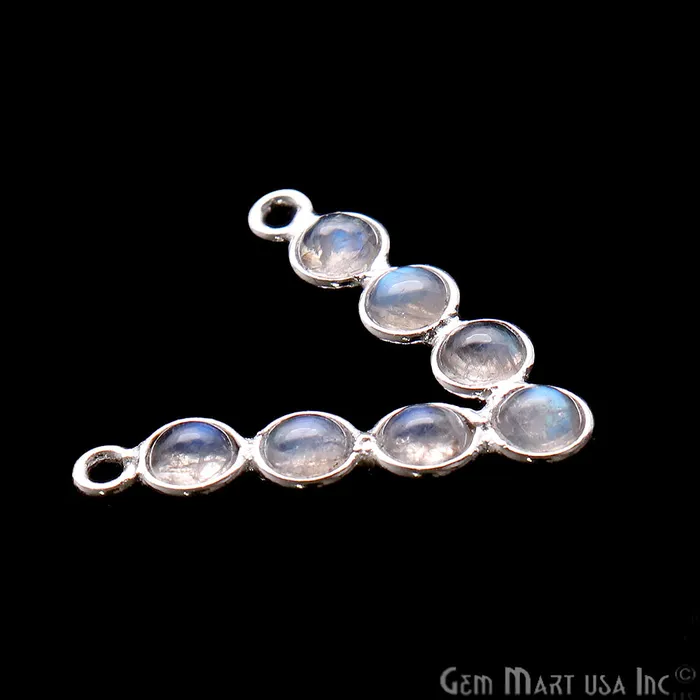 GemmartUSA Rings DIY Rainbow Moonstone 22x21mm Silver Plated Chandelier Finding Component GemmartUSA Rings DIY Rainbow Moonstone 22x21mm Silver Plated Chandelier Finding Component