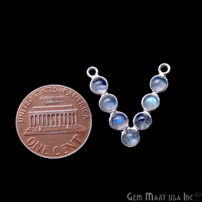 GemmartUSA Rings DIY Rainbow Moonstone 22x21mm Silver Plated Chandelier Finding Component GemmartUSA Rings DIY Rainbow Moonstone 22x21mm Silver Plated Chandelier Finding Component