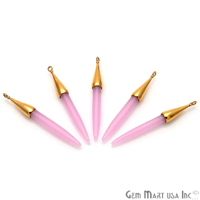 Gemstone 52x6mm Gold Plated Bail Spike Connector GemmartUSA PreStyled Sets Gemstone 52x6mm Gold Plated Bail Spike Connector GemmartUSA PreStyled Sets