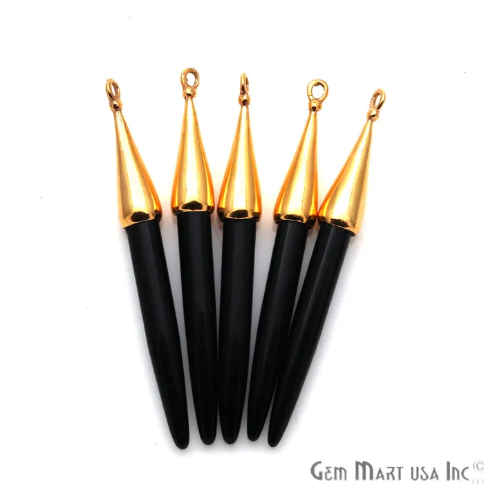 Gemstone 52x6mm Gold Plated Bail Spike Connector GemmartUSA PreStyled Sets Gemstone 52x6mm Gold Plated Bail Spike Connector GemmartUSA PreStyled Sets