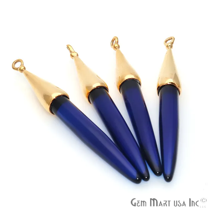 Gemstone 52x6mm Gold Plated Bail Spike Connector GemmartUSA PreStyled Sets Gemstone 52x6mm Gold Plated Bail Spike Connector GemmartUSA PreStyled Sets