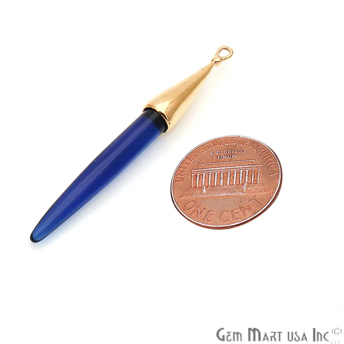 Gemstone 52x6mm Gold Plated Bail Spike Connector GemmartUSA PreStyled Sets Gemstone 52x6mm Gold Plated Bail Spike Connector GemmartUSA PreStyled Sets
