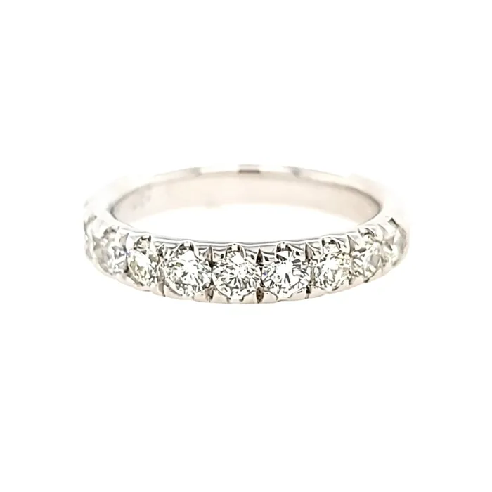 Grandeur Creations Rings 14k White Gold Diamond Band I7017
