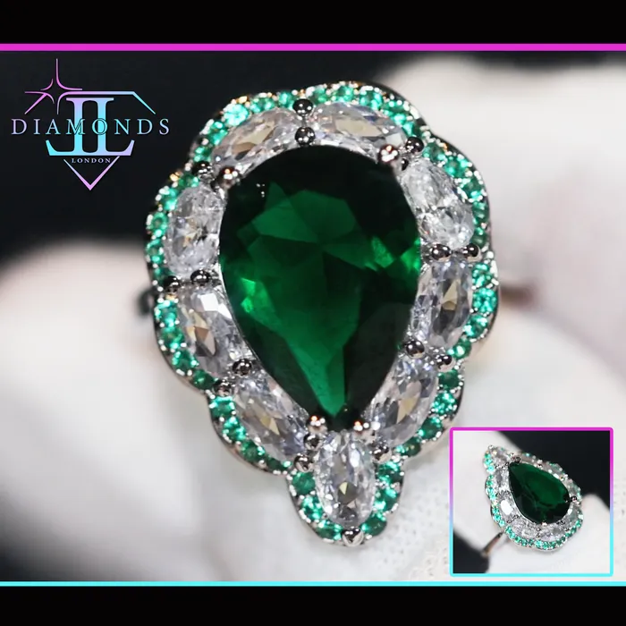 Green Diamond Ring Teardrop Engagement Ring Green Diamond Engagement Ring Lab Diamonds London Rings Green Diamond Ring Teardrop Engagement Ring Green Diamond Engagement Ring Lab Diamonds London Rings